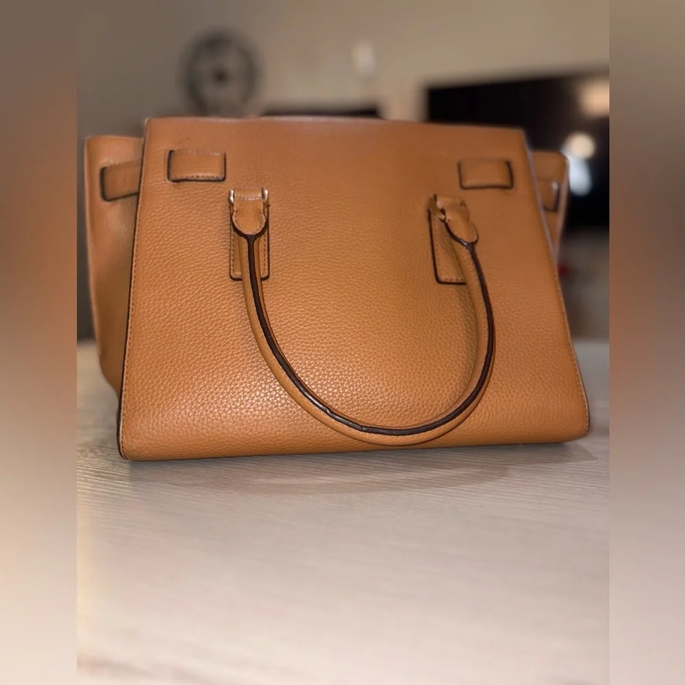 NWT Michael Kors Brown Hamilton Traveler‎ Large Leather Satchel